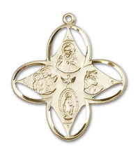 Load image into Gallery viewer, 4-Way Cross Custom Pendant - Yellow Gold
