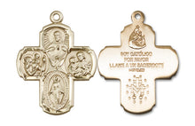 Load image into Gallery viewer, 4-Way Cross Custom Pendant - Yellow Gold