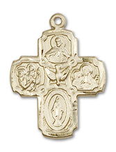 Load image into Gallery viewer, 4-Way Cross Custom Pendant - Yellow Gold