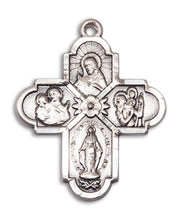 Load image into Gallery viewer, 4-Way Cross Custom Pendant - Sterling Silver