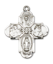 Load image into Gallery viewer, 4-Way Cross Custom Pendant - Sterling Silver