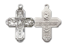 Load image into Gallery viewer, 5-Way Cross Custom Pendant - Sterling Silver