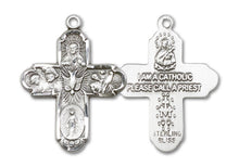 Load image into Gallery viewer, 5-Way Cross Custom Pendant - Sterling Silver