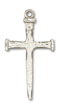 Load image into Gallery viewer, Nail Cross Custom Pendant - Sterling Silver