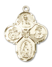 Load image into Gallery viewer, 4-Way Cross Custom Pendant - Yellow Gold