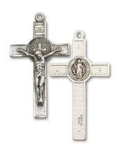Load image into Gallery viewer, St. Benedict Crucifix Custom Pendant - Sterling Silver