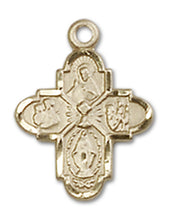 Load image into Gallery viewer, 4-Way Cross / Chalice Custom Pendant - Yellow Gold