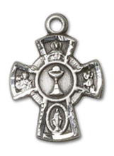 Load image into Gallery viewer, 5-Way Cross / Chalice Custom Pendant - Sterling Silver