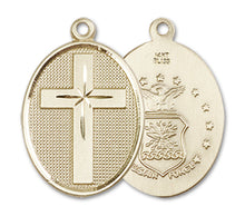 Load image into Gallery viewer, Cross / Air Force Custom Pendant - Yellow Gold