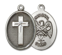 Load image into Gallery viewer, Cross / National Guard Custom Pendant - Sterling Silver
