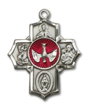 Load image into Gallery viewer, 5-Way Cross Custom Pendant - Sterling Silver