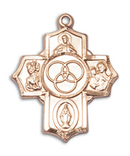 Load image into Gallery viewer, New Family 5-Way Cross Custom Pendant - Yellow Gold