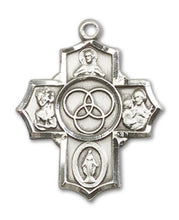Load image into Gallery viewer, New Family 5-Way Cross Custom Pendant - Sterling Silver