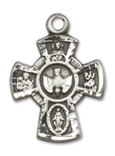 Load image into Gallery viewer, 5-Way Cross Custom Pendant - Sterling Silver