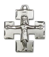 Load image into Gallery viewer, Modern Crucifix Custom Pendant - Sterling Silver