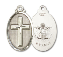 Load image into Gallery viewer, Cross / Army Custom Pendant - Sterling Silver