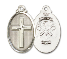 Load image into Gallery viewer, Cross / National Guard Custom Pendant - Sterling Silver