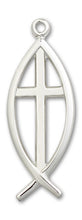Load image into Gallery viewer, Fish / Cross Custom Pendant - Sterling Silver