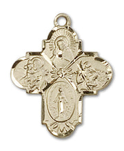 Load image into Gallery viewer, 4-Way Cross Custom Pendant - Yellow Gold
