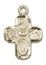 Load image into Gallery viewer, 4-Way Cross Custom Pendant - Yellow Gold