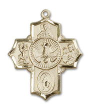 Load image into Gallery viewer, 5-Way Cross Custom Pendant - Yellow Gold
