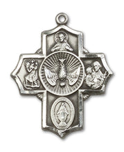 Load image into Gallery viewer, 5-Way Cross Custom Pendant - Sterling Silver