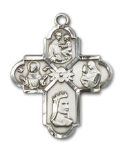 Load image into Gallery viewer, Franciscan 4-Way Cross Custom Pendant - Sterling Silver