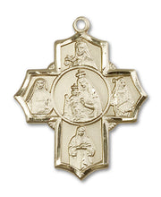Load image into Gallery viewer, Mt Carmel 4-Way Cross Custom Pendant - Yellow Gold