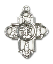 Load image into Gallery viewer, Our Lady 5-Way Cross Custom Pendant - Sterling Silver