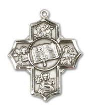 Load image into Gallery viewer, Apostle 5-Way Cross Custom Pendant - Sterling Silver