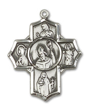 Load image into Gallery viewer, Irish 5-Way Cross Custom Pendant - Sterling Silver