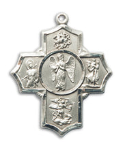 Load image into Gallery viewer, Warrior 5-Way Cross Custom Pendant - Sterling Silver