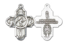 Load image into Gallery viewer, 5-Way Cross Tennis Custom Pendant - Sterling Silver