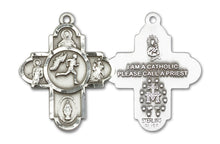 Load image into Gallery viewer, 5-Way Cross Track&Field Custom Pendant - Sterling Silver
