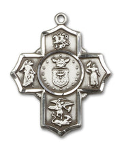 Load image into Gallery viewer, 5-Way Cross / Air Force Custom Pendant - Sterling Silver