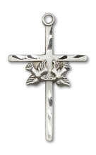 Load image into Gallery viewer, Doves / Cross Custom Pendant - Sterling Silver