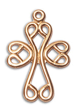 Load image into Gallery viewer, Scroll Cross Custom Pendant - Yellow Gold