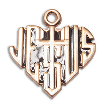 Load image into Gallery viewer, Heart Of Jesus / Cross Custom Pendant - Yellow Gold