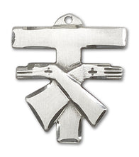 Load image into Gallery viewer, Franciscan Cross Custom Pendant - Sterling Silver