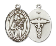 Load image into Gallery viewer, St. Agatha / Nurse Custom Medal - Sterling Silver