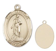 Load image into Gallery viewer, St. Barbara Custom Medal - Yellow Gold