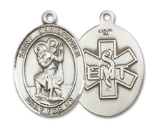 Load image into Gallery viewer, St. Christopher / EMT Custom Medal - Sterling Silver