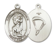 Load image into Gallery viewer, St. Christopher / Paratrooper Custom Medal - Sterling Silver