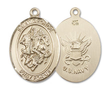 Load image into Gallery viewer, St. George / Navy Custom Medal - Yellow Gold