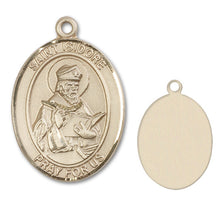 Load image into Gallery viewer, St. Isidore of Seville Custom Medal - Yellow Gold