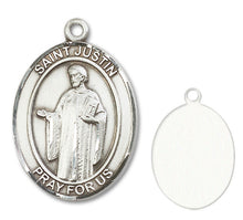 Load image into Gallery viewer, St. Justin Custom Medal - Sterling Silver