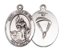 Load image into Gallery viewer, St. Joan of Arc / Paratrooper Custom Medal - Sterling Silver
