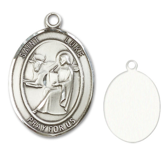 St. Luke the Apostle Custom Medal in Sterling Silver, 14kt Yellow Go ...