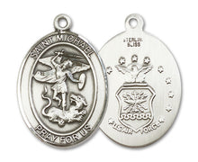 Load image into Gallery viewer, St. Michael the Archangel / Air Force Custom Medal - Sterling Silver