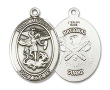 Load image into Gallery viewer, St. Michael the Archangel / Nat'l Guard Custom Medal - Sterling Silver